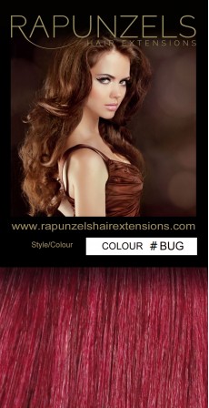 0.5 Gram 18" Pre Bonded Nail Tip Colour #HOT BUG Bright Burgundy (25 Strands)